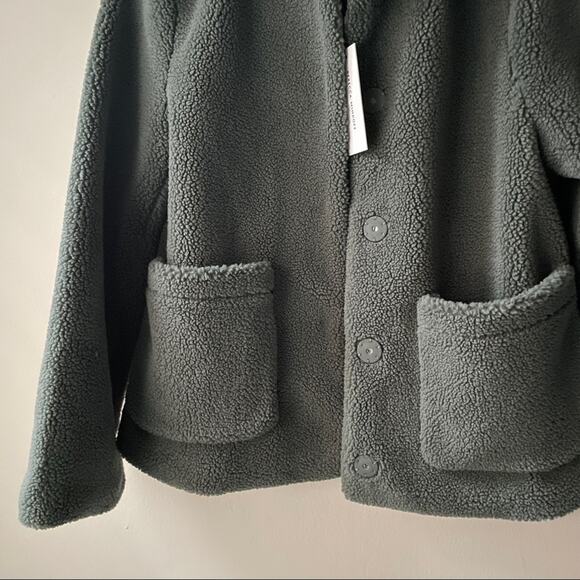 Rebecca Minkoff Olive Green Harley Teddy Jacket - Women's Medium - Picture 8 of 11